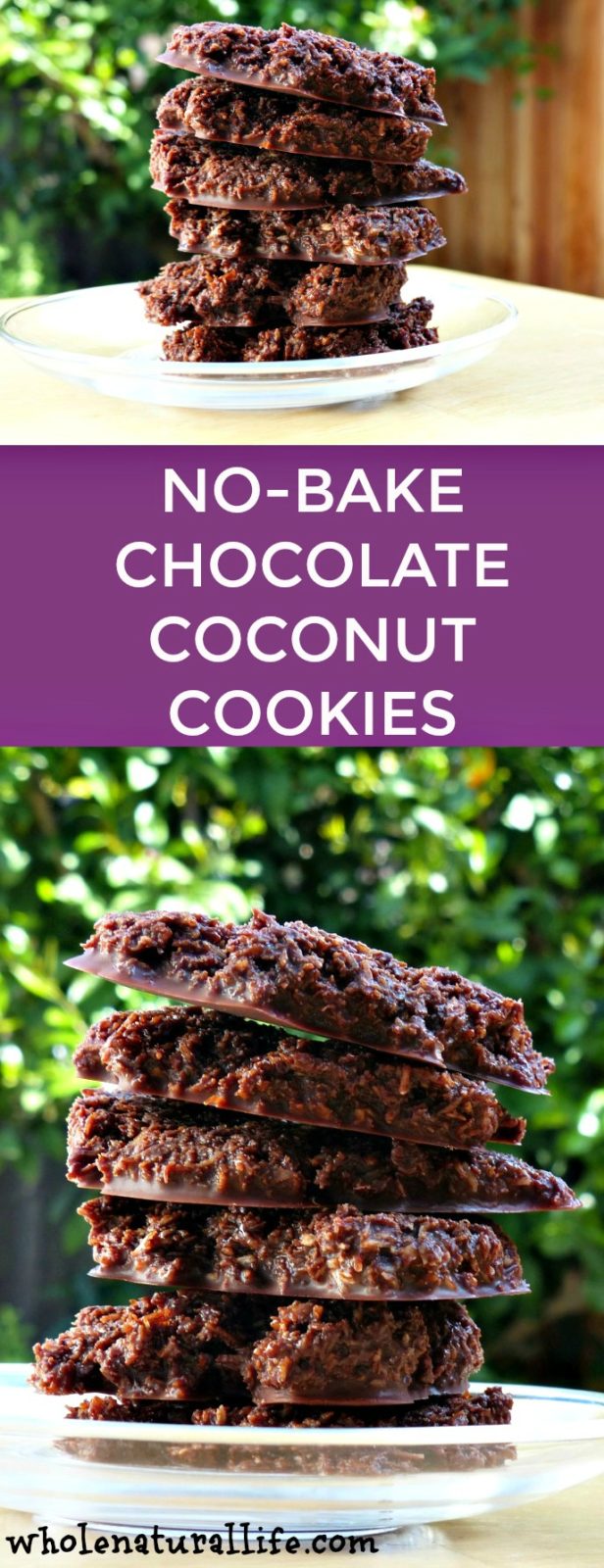 Gluten-free coconut cookies | Paleo coconut cookies | Healthy no-bake cookies | Chocolate coconut cookies