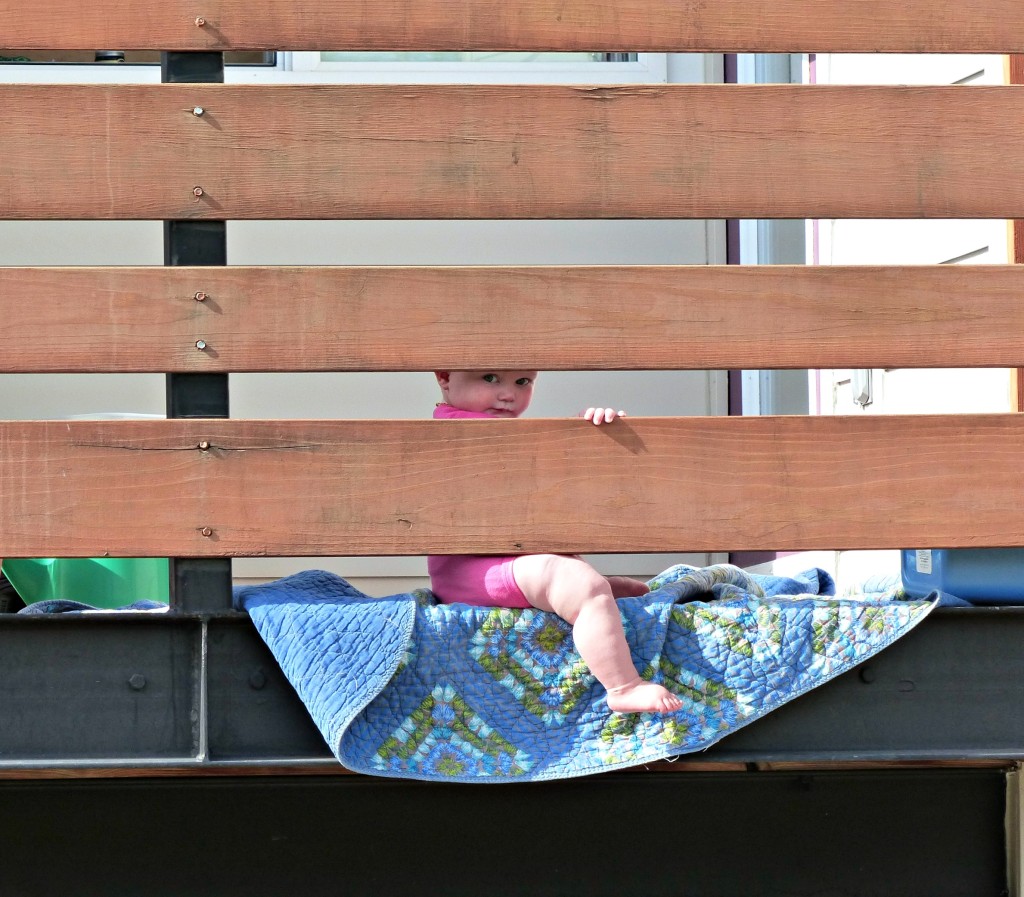 Keira on balcony