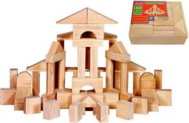 These wooden blocks make a great toddler gift!