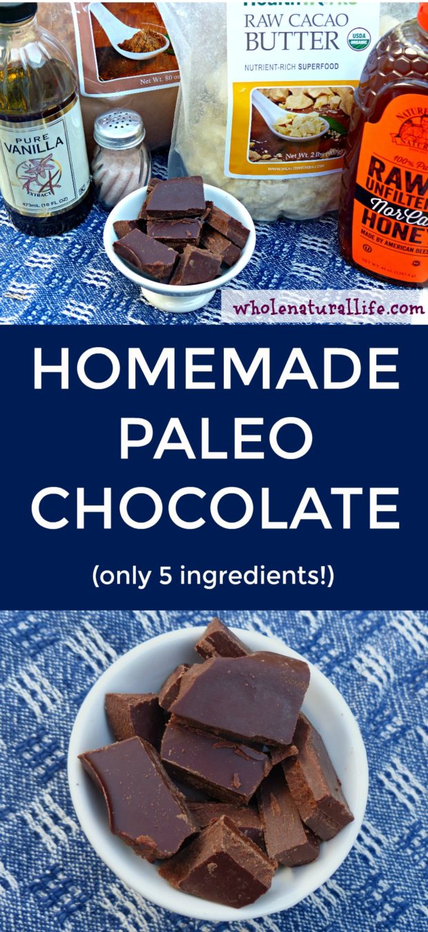 Homemade Paleo chocolate | Healthy homemade chocolate | Healthy chocolate recipe | How to make homemade chocolate