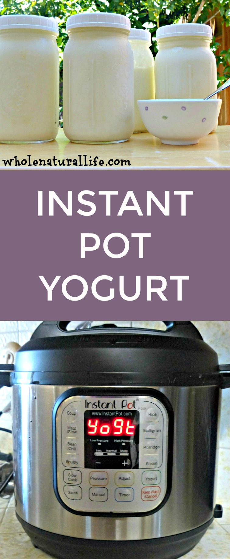 Instant Pot Yogurt Whole Natural Life